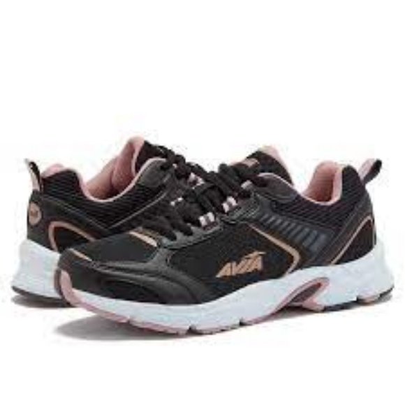AVIA WOMEN'S AVI-FORTE 2.0 RUNNING SHOES BLACK/PINK 7.5W-EUC - Picture 1 of 7